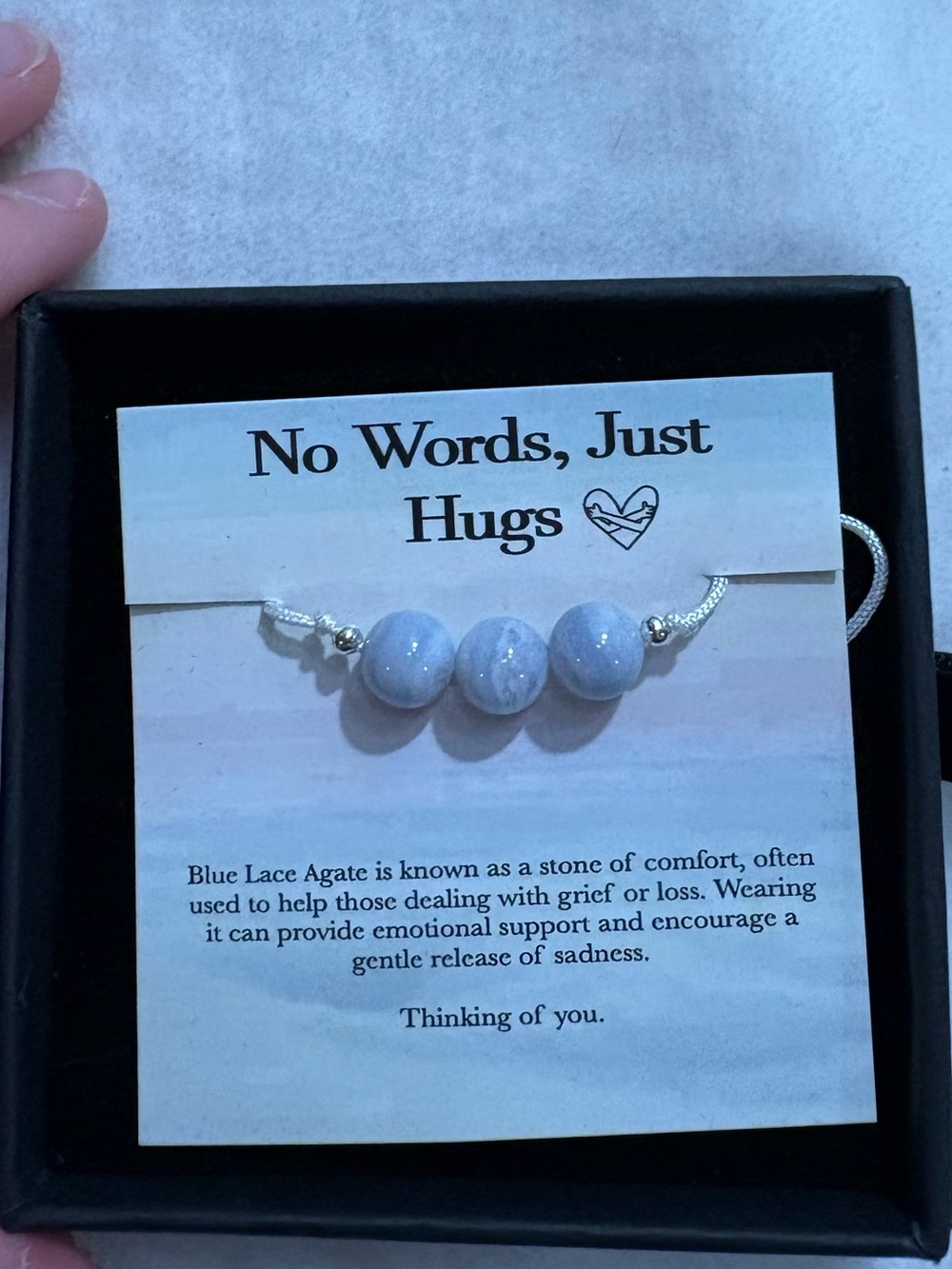 Blue Lace Agate Beaded Bracelet